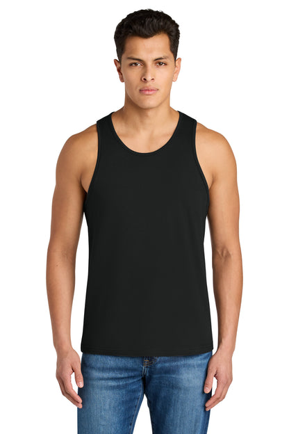 Front View of Black Next Level Apparel Cotton Muscle Tank NL3633  - XS