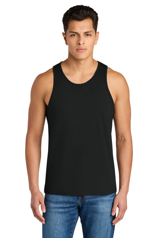 Front View of Black Next Level Apparel Cotton Muscle Tank NL3633  - XS