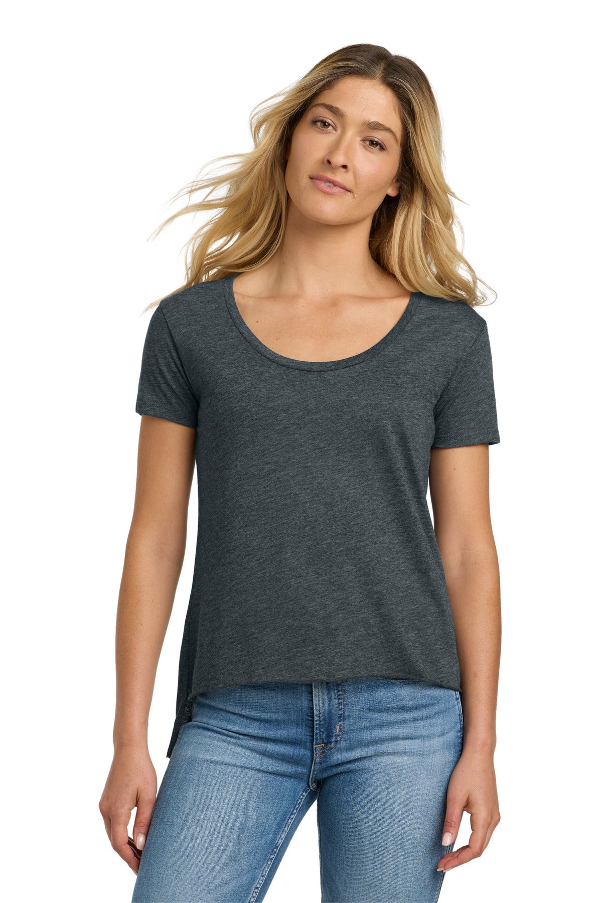 Front View of AntqDenim Next Level Apparel Women's Festival Scoop Neck Tee. NL5030  - XS