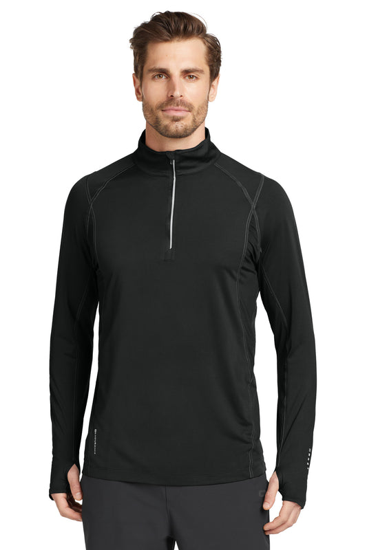 Front View of Blacktop OGIO Nexus 1/4-Zip Pullover. OE335  - XS