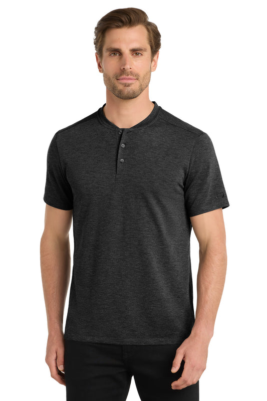 Front View of Blacktop OGIO Evolution Henley OG148  - XS