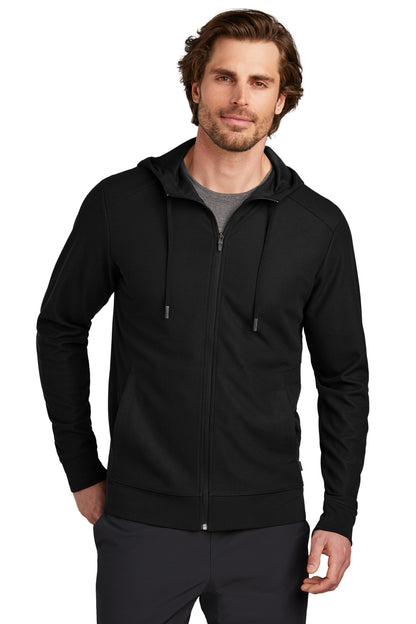 Front View of Blacktop OGIO Revive Full-Zip OG162  - XS