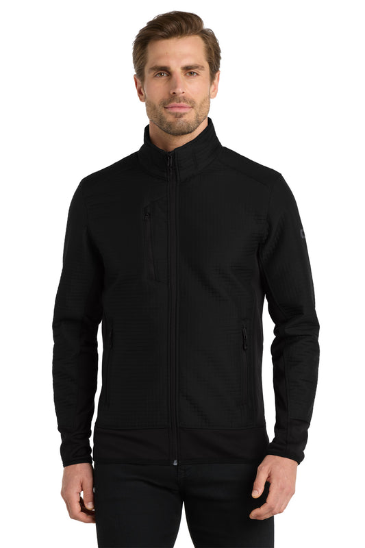 Front View of Blacktop OGIO Trax Jacket. OG726  - XS