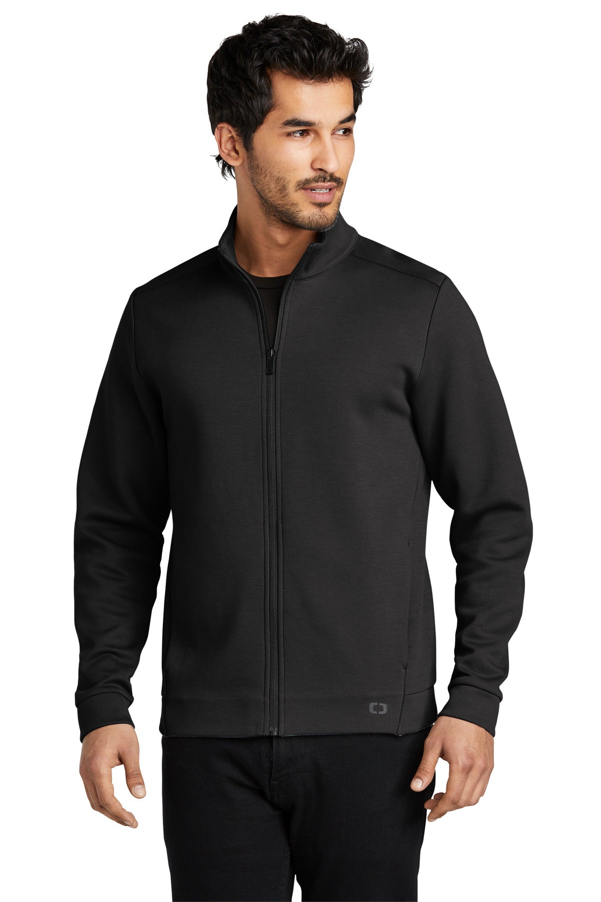 Front View of Blacktop OGIO Bolt Full-Zip OG850  - XS