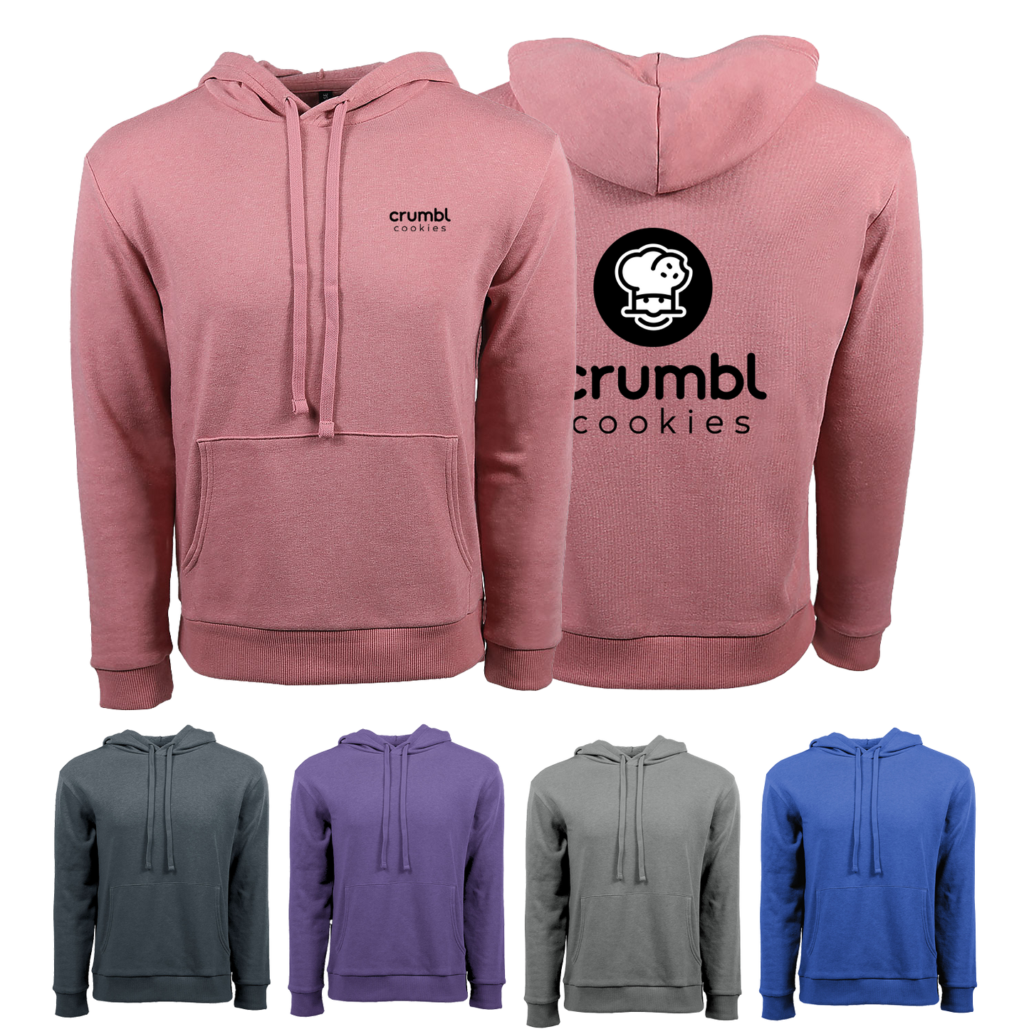 Heather Blue Omni Premium Tri-Blend Hooded Sweatshirt  - 2XL