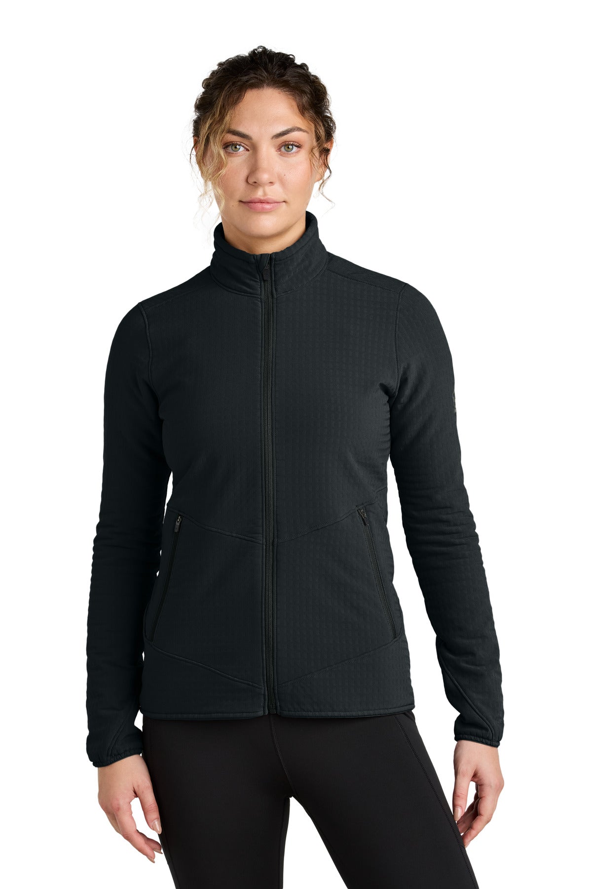 Front View of Black LIMITED EDITION Outdoor Research Women's Grid Soft Shell Jacket OR322265  - M