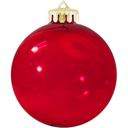 3¼" Crystal USA-Made Round Glossy Shatterproof Ornament