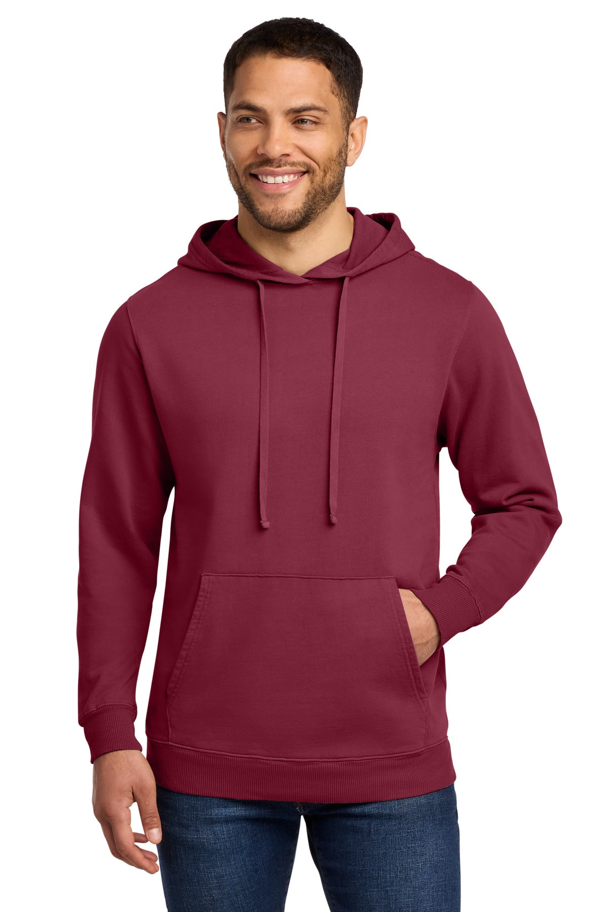 SanMar PC098H_merlot_model_front.jpg