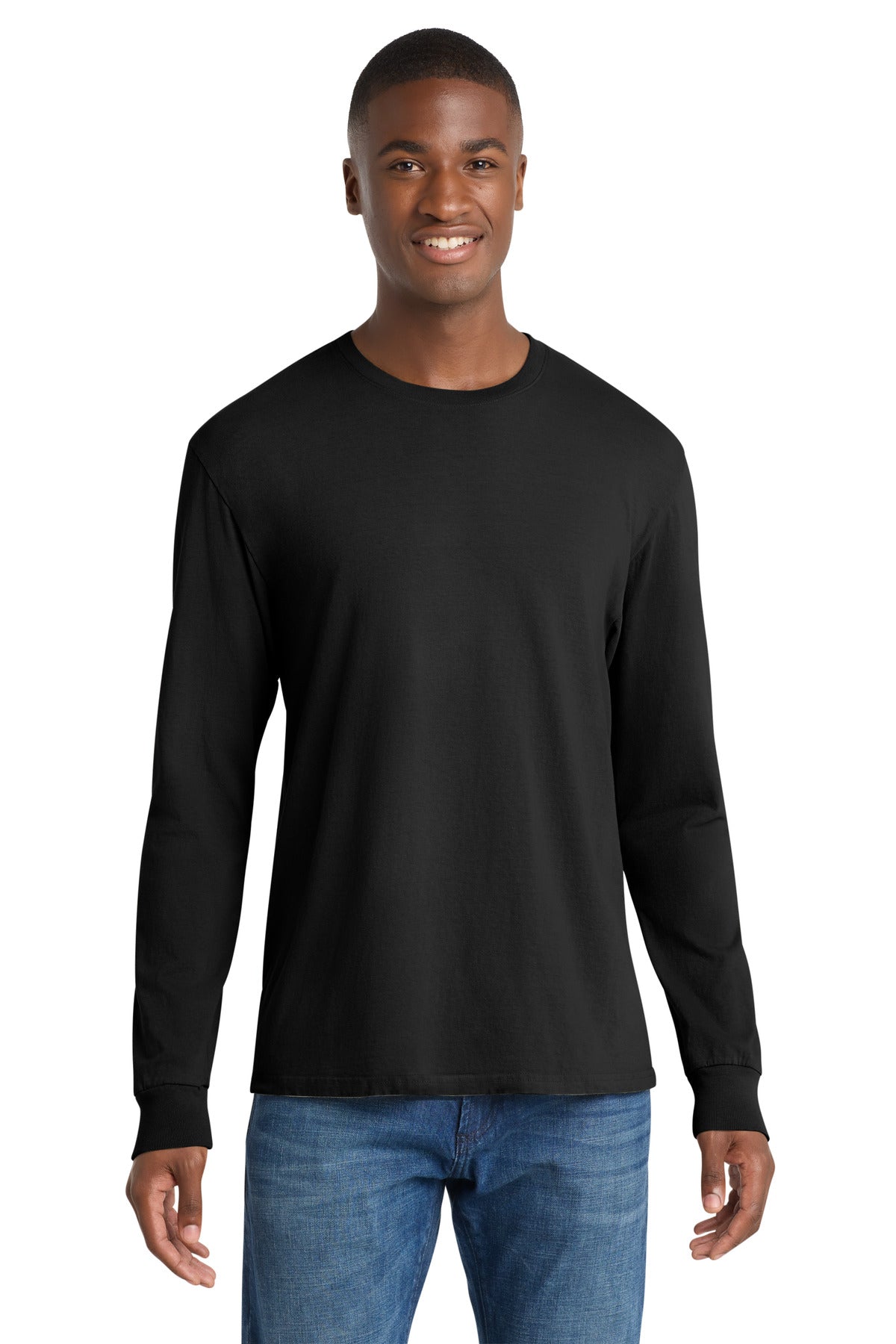 SanMar PC099LS_black_model_front.jpg