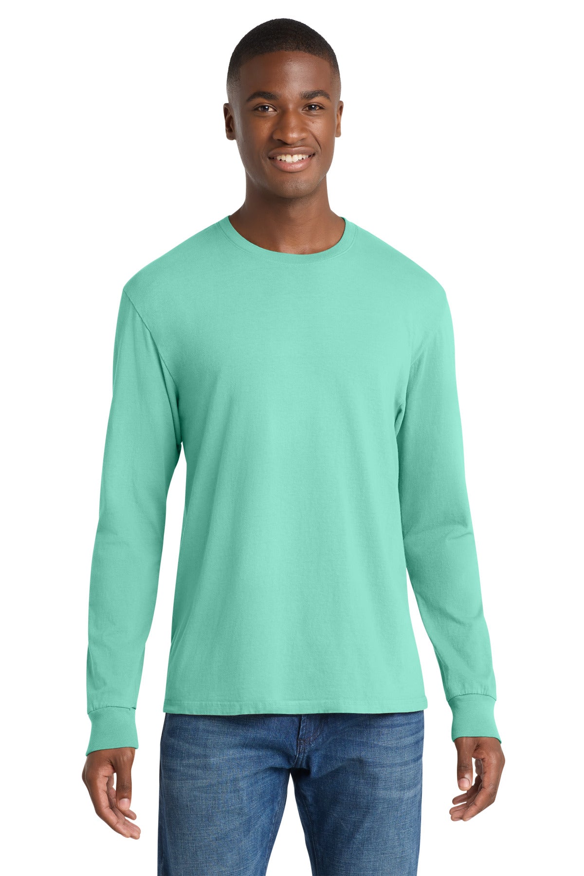 SanMar PC099LS_coolmint_model_front.jpg