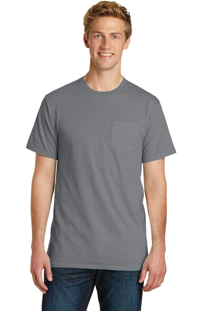 Port & Co Beach Wash Garment-Dyed Pocket Tee. PC099P