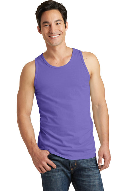 Front View of Amethyst Port & Co Beach Wash Garment-Dyed Tank. PC099TT  - S
