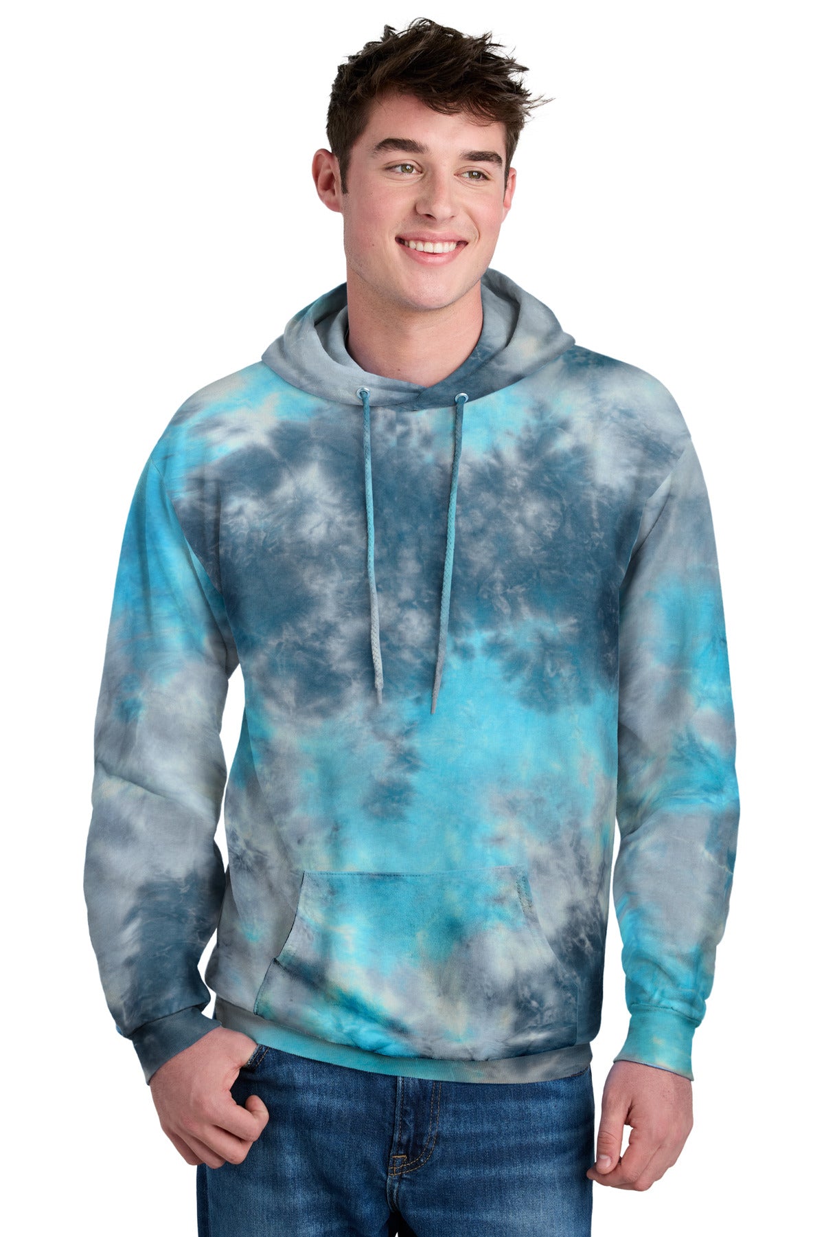 Port & Co Crystal Tie-Dye Pullover Hoodie PC144