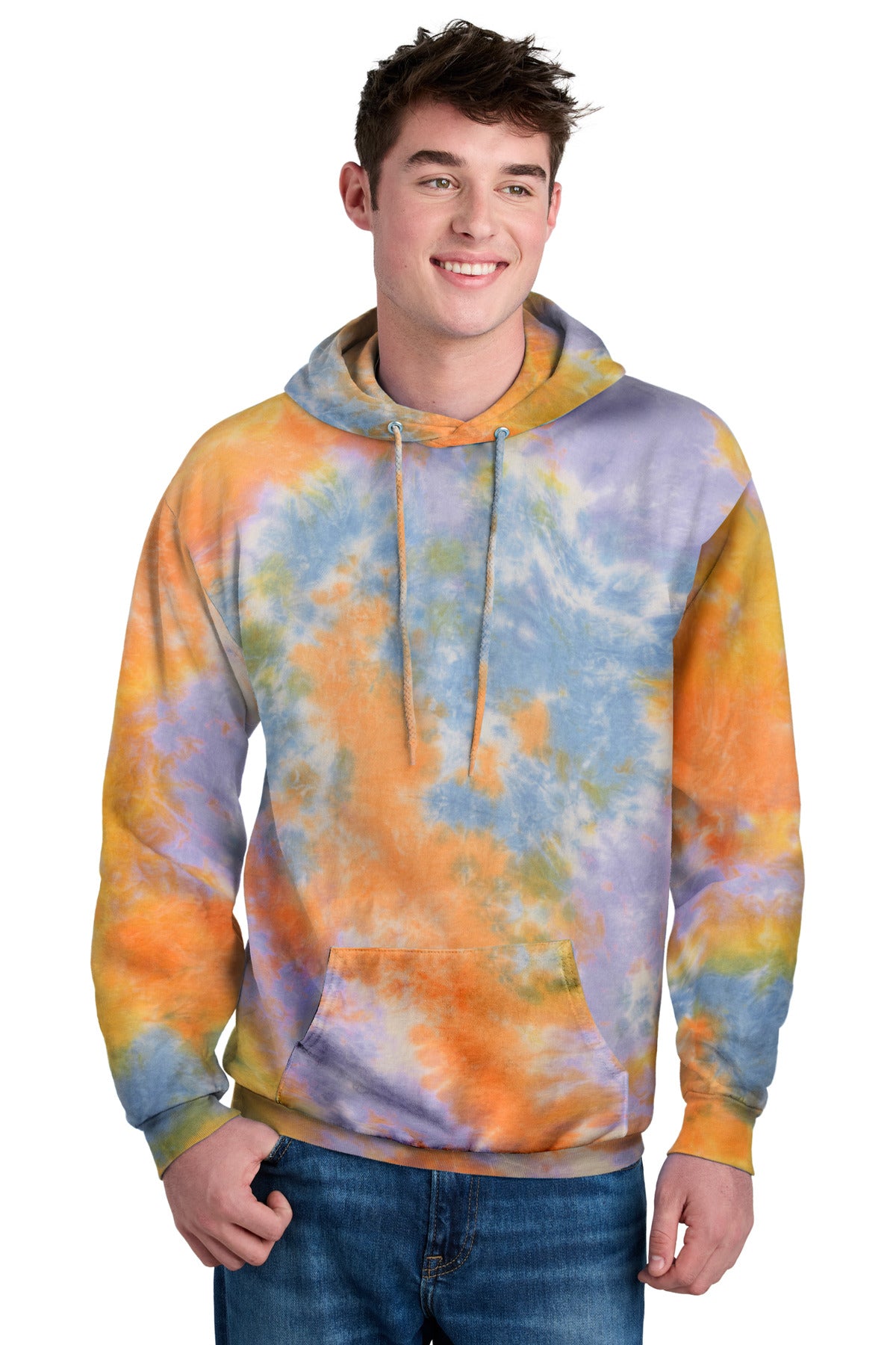 Port & Co Crystal Tie-Dye Pullover Hoodie PC144