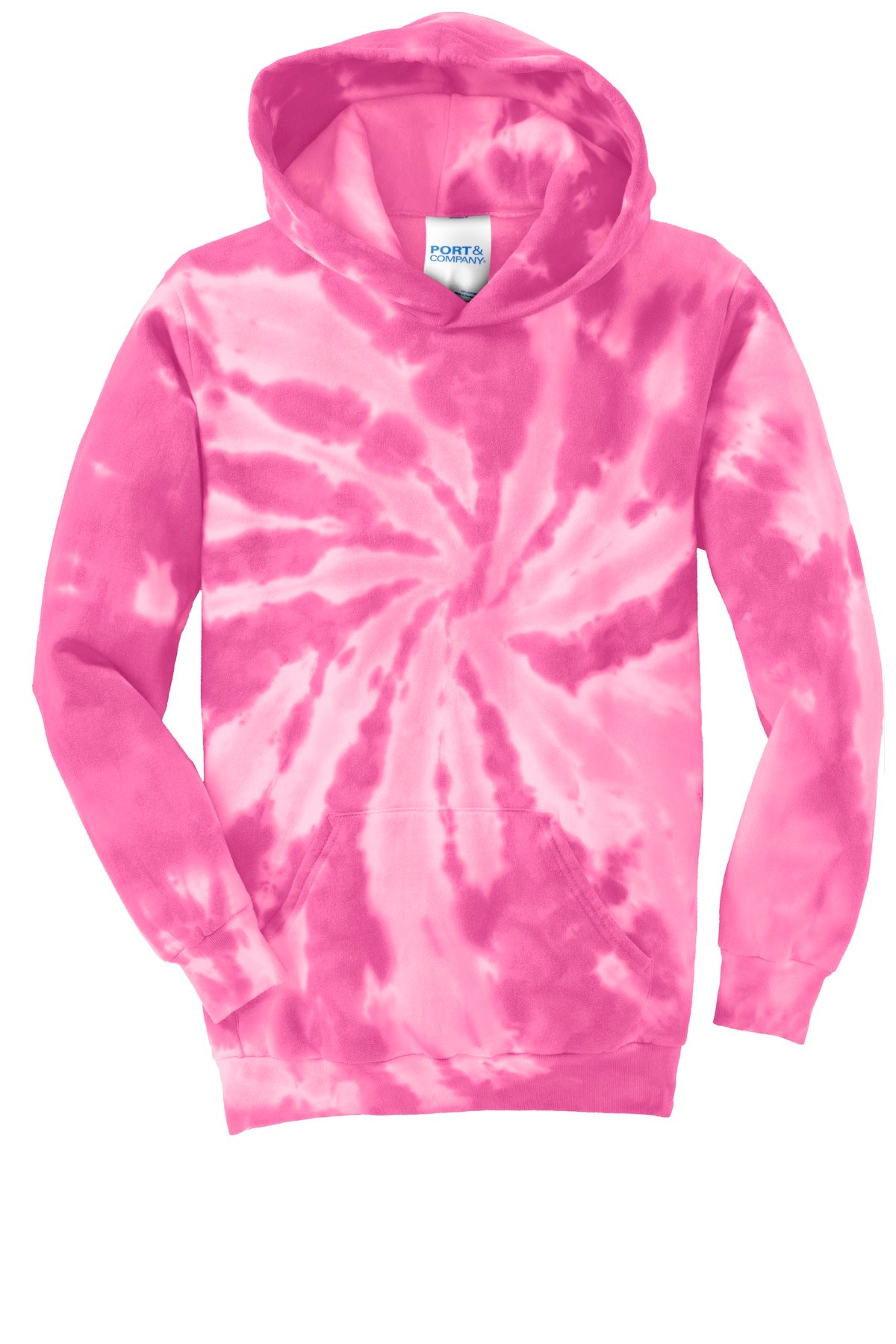 Port & Co Youth Tie-Dye Pullover Hooded Sweatshirt. PC146Y