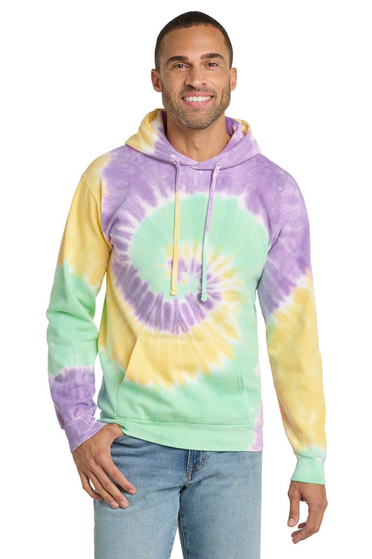 Port & Co Tie-Dye Pullover Hooded Sweatshirt. PC146