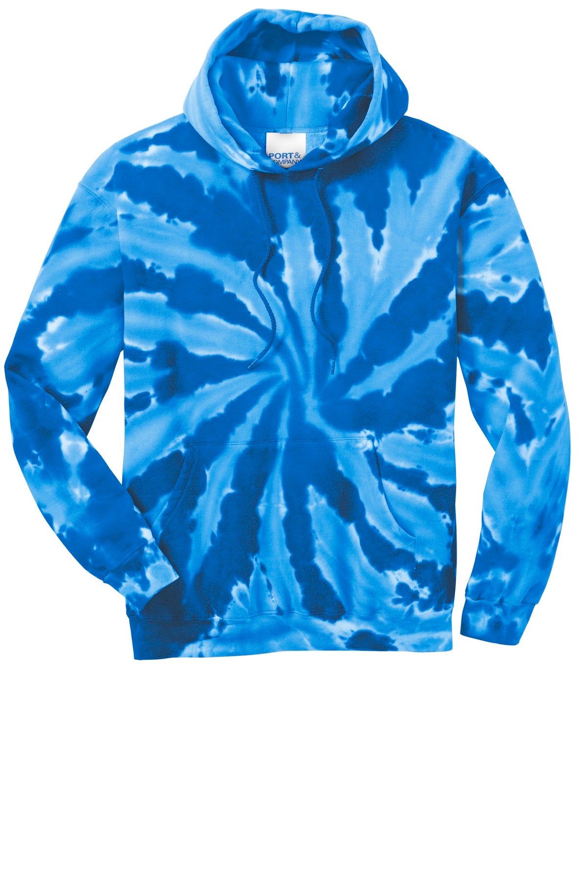 Port & Co Tie-Dye Pullover Hooded Sweatshirt. PC146