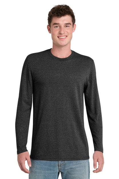 SanMar PC330LS_blackheather_model_front.jpg
