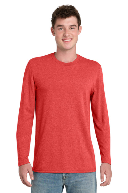 SanMar PC330LS_brightredheather_model_front.jpg