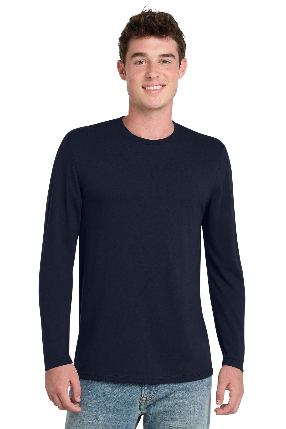 SanMar PC330LS_deepnavy_model_front.jpg
