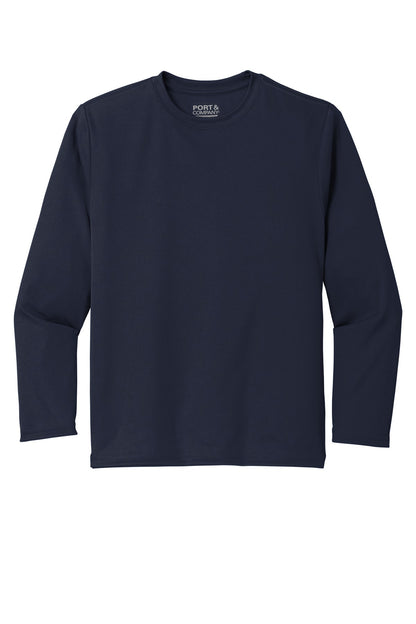 Port & Co Youth Long Sleeve Performance Tee PC380YLS