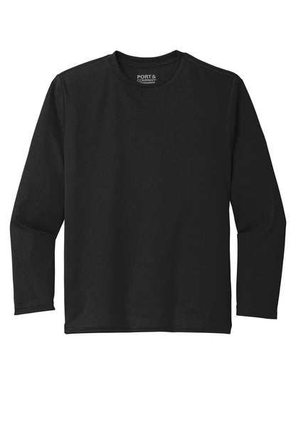 Port & Co Youth Long Sleeve Performance Tee PC380YLS