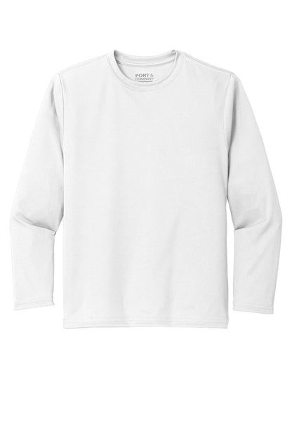 Port & Co Youth Long Sleeve Performance Tee PC380YLS