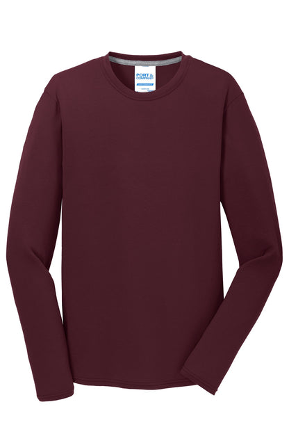 Port & Co Long Sleeve Performance Blend Tee. PC381LS