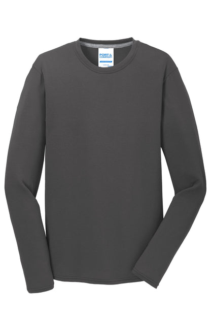 Port & Co Long Sleeve Performance Blend Tee. PC381LS