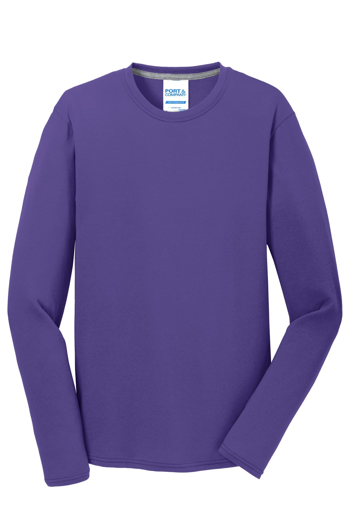 Port & Co Long Sleeve Performance Blend Tee. PC381LS