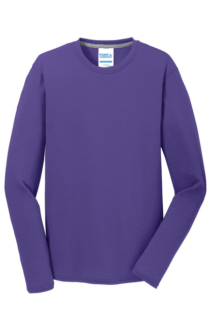 Port & Co Long Sleeve Performance Blend Tee. PC381LS