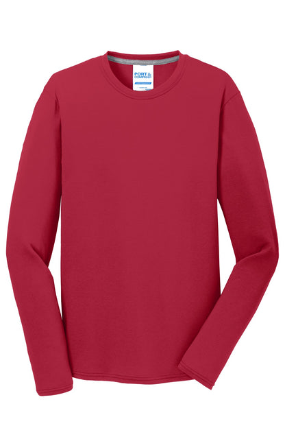 Port & Co Long Sleeve Performance Blend Tee. PC381LS