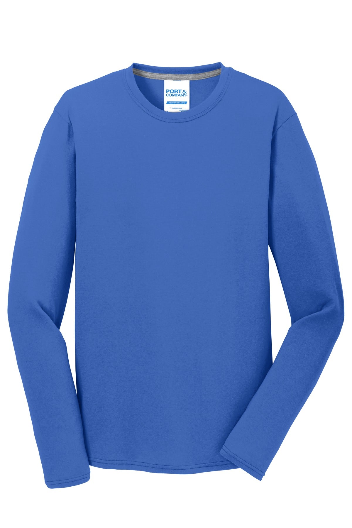Port & Co Long Sleeve Performance Blend Tee. PC381LS