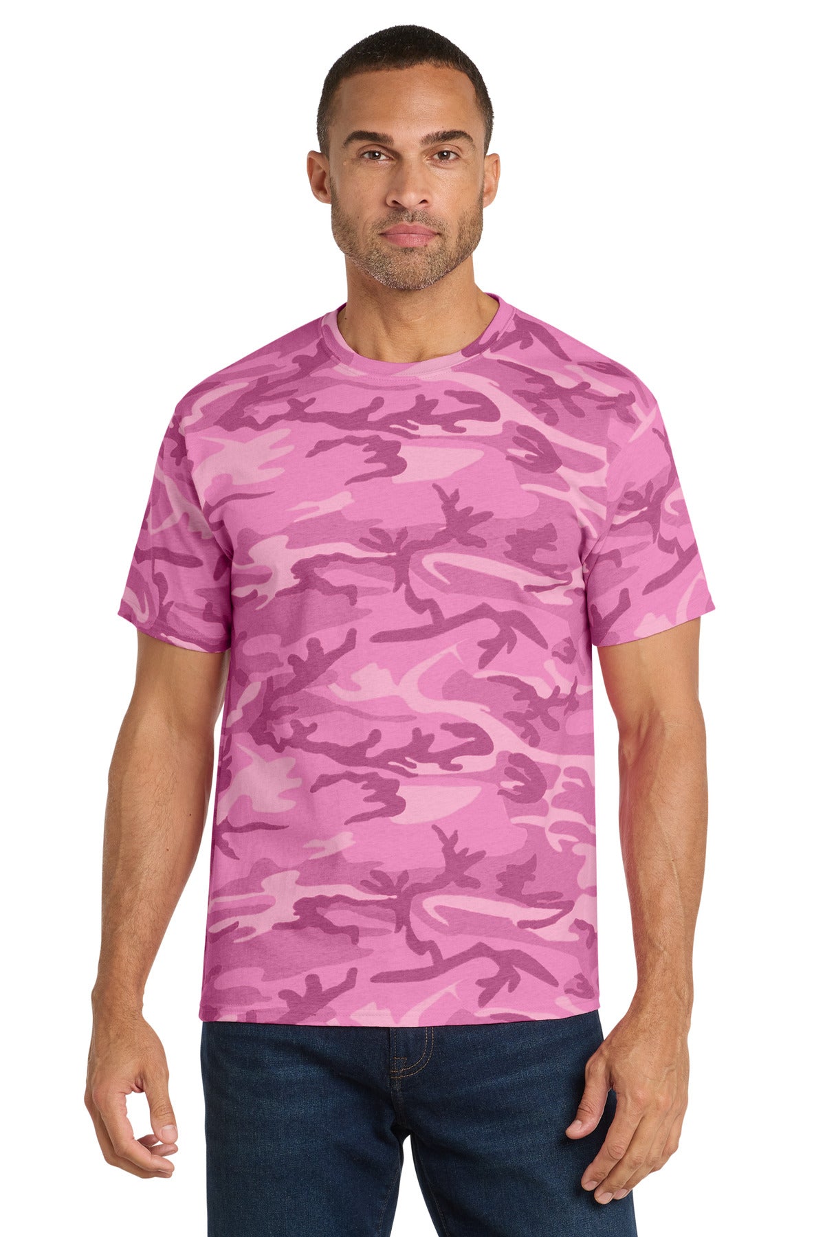 Port & Co Core Cotton Camo Tee. PC54C