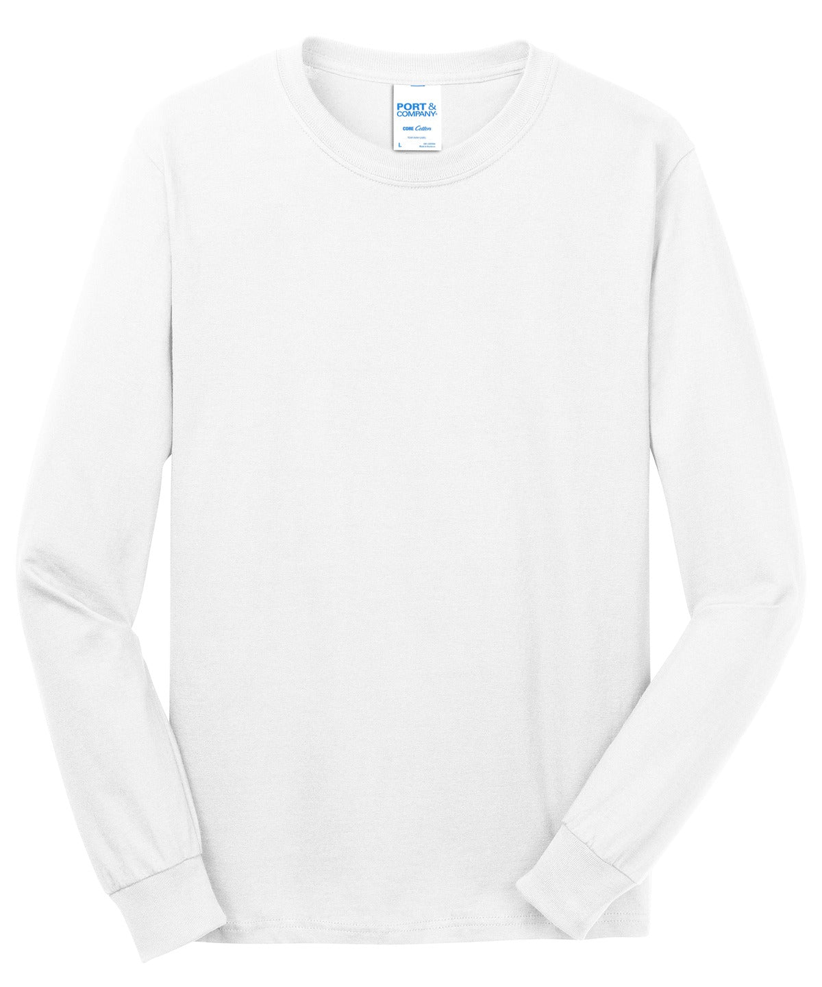 Port & Co Long Sleeve Core Cotton Tee. PC54LS