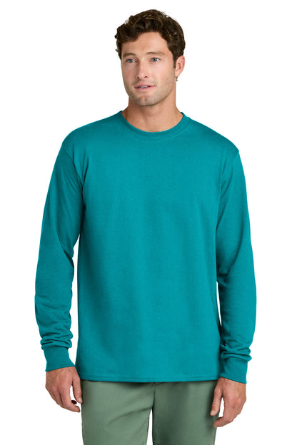 SanMar PC54LS_aquaticblue_model_front.jpg