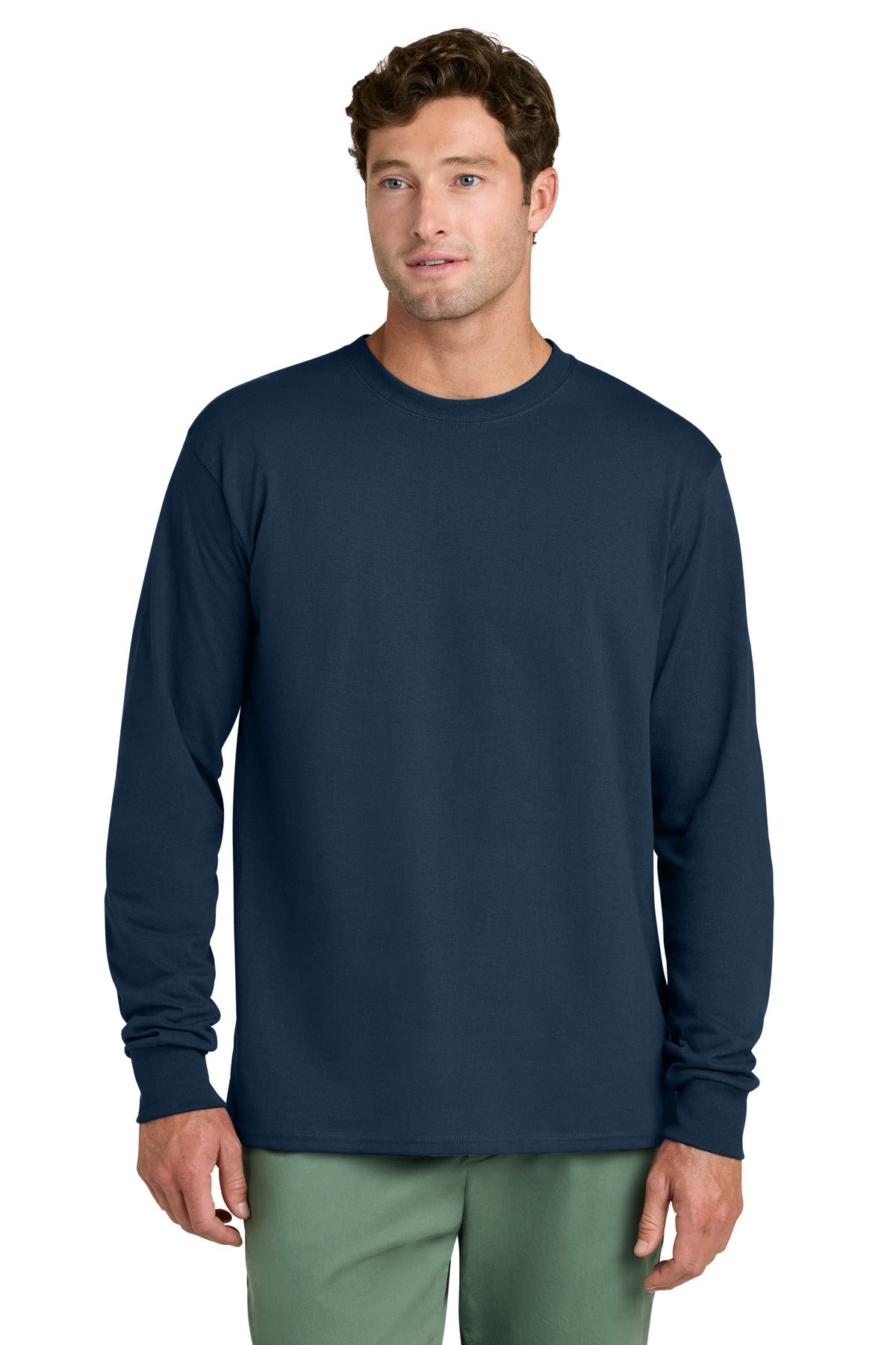 SanMar PC54LS_navy_model_front.jpg