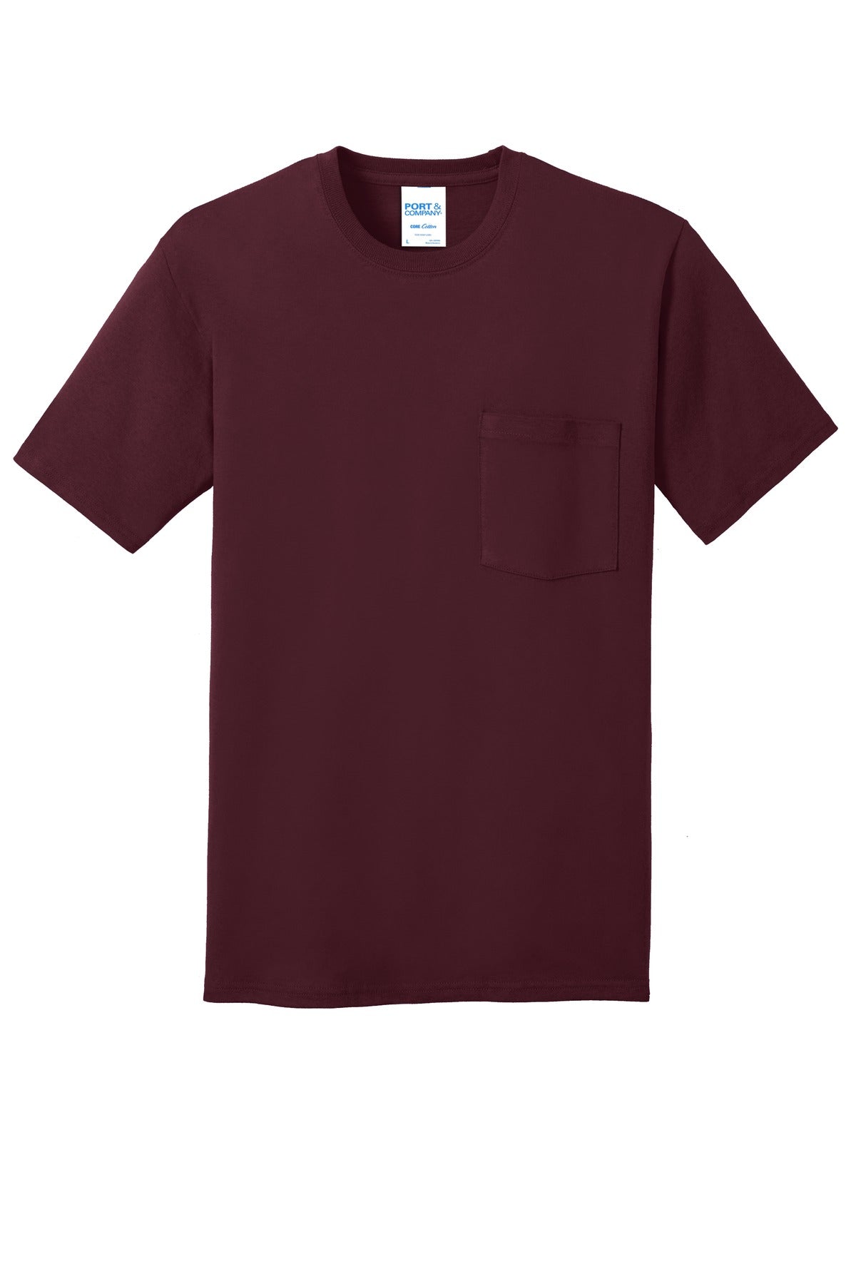 Port & Co Core Cotton Pocket Tee. PC54P
