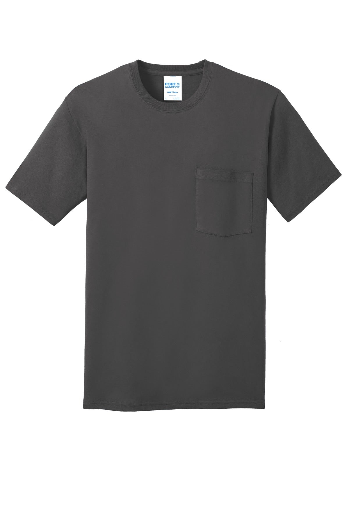Port & Co Core Cotton Pocket Tee. PC54P