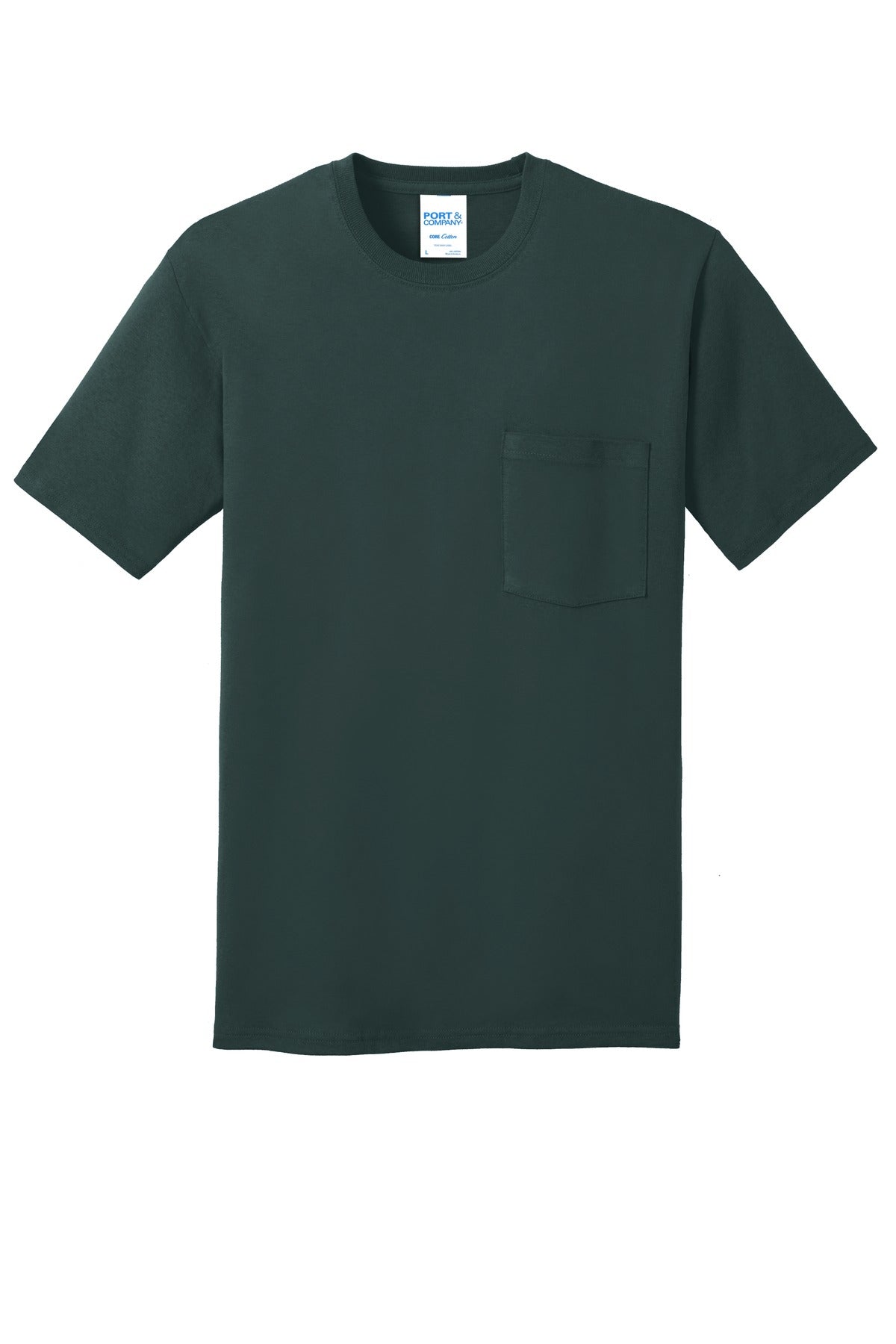 Port & Co Core Cotton Pocket Tee. PC54P