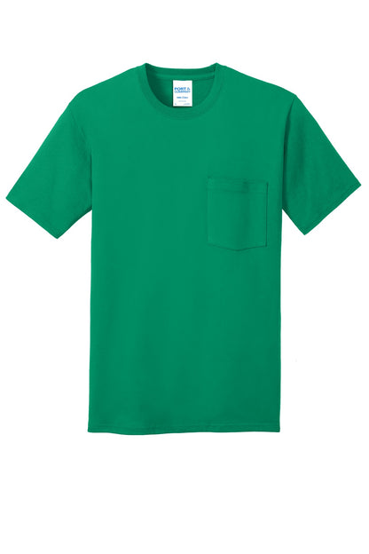 Port & Co Core Cotton Pocket Tee. PC54P