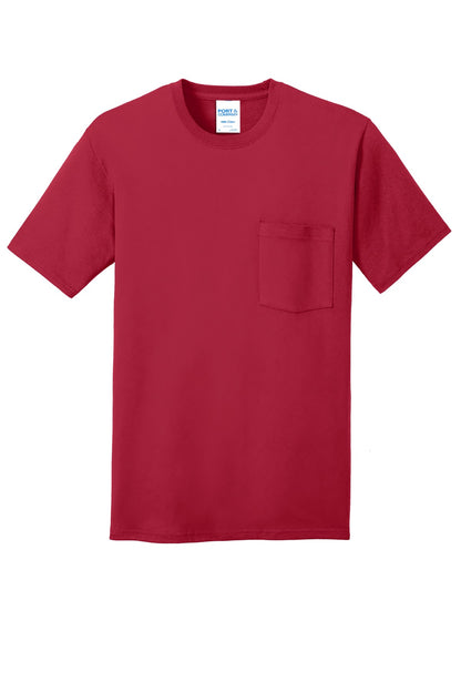 Port & Co Core Cotton Pocket Tee. PC54P