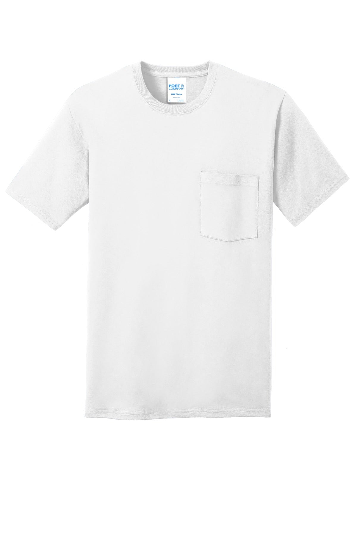 Port & Co Core Cotton Pocket Tee. PC54P