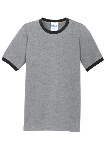 Port & Co Core Cotton Ringer Tee. PC54R