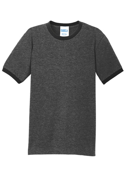 Port & Co Core Cotton Ringer Tee. PC54R