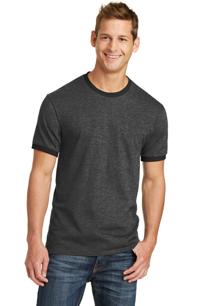 Port & Co Core Cotton Ringer Tee. PC54R