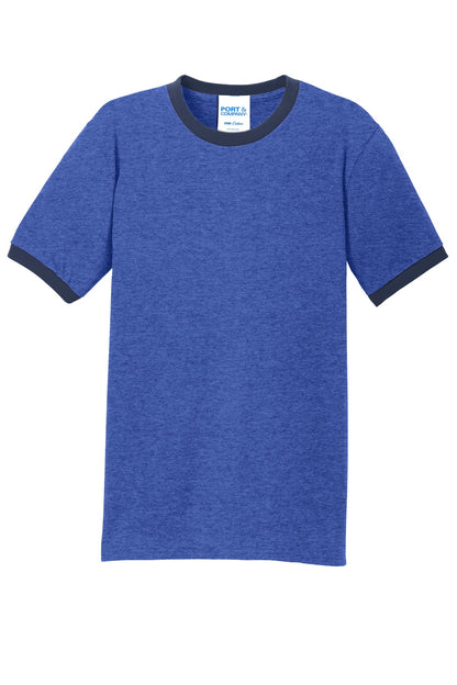 Port & Co Core Cotton Ringer Tee. PC54R