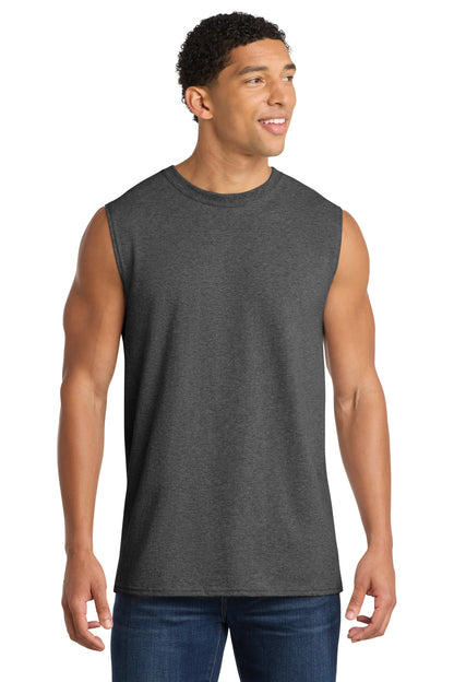 SanMar PC54SL_darkheathergrey_model_front.jpg