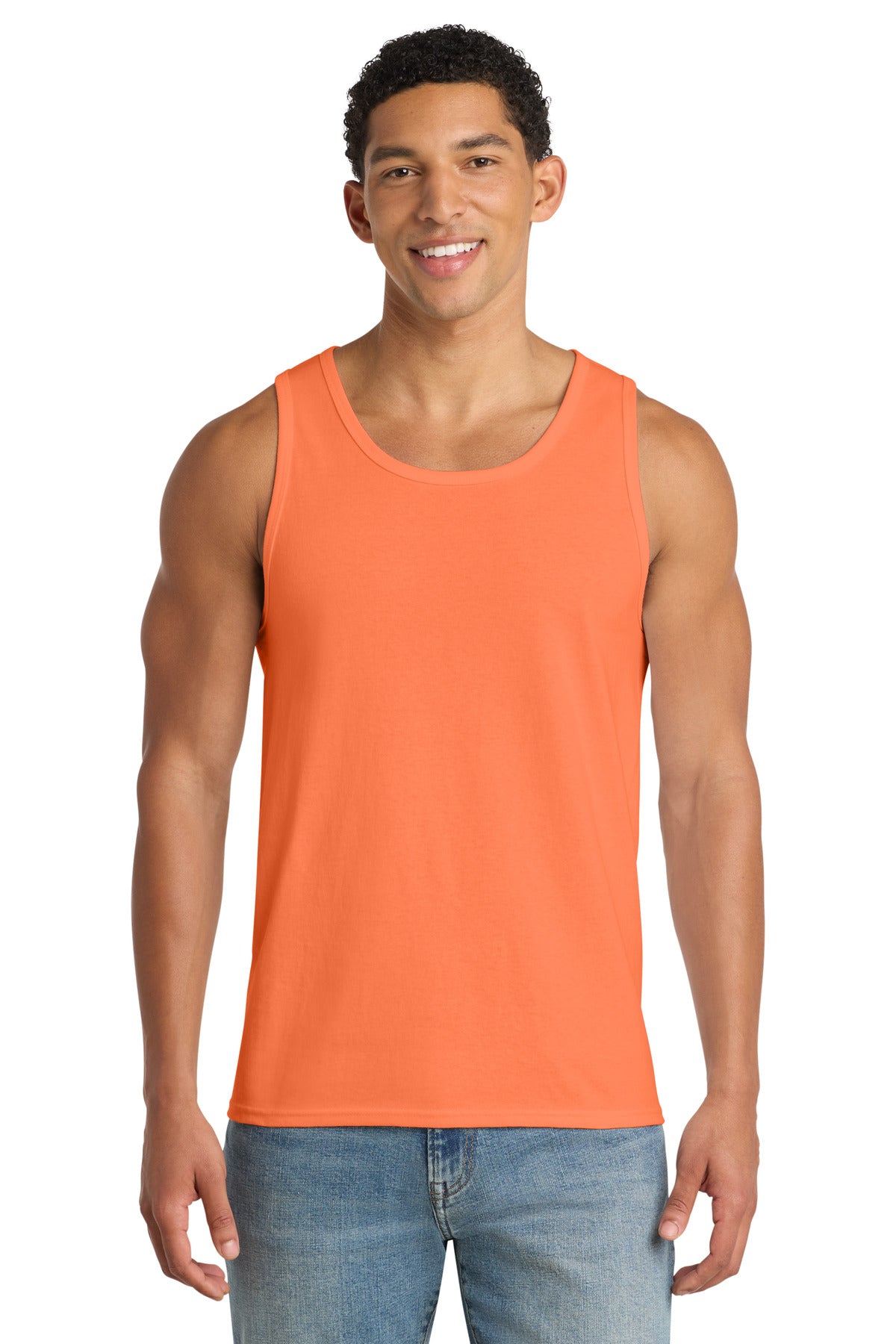 SanMar PC54TT_neonorange_model_front.jpg