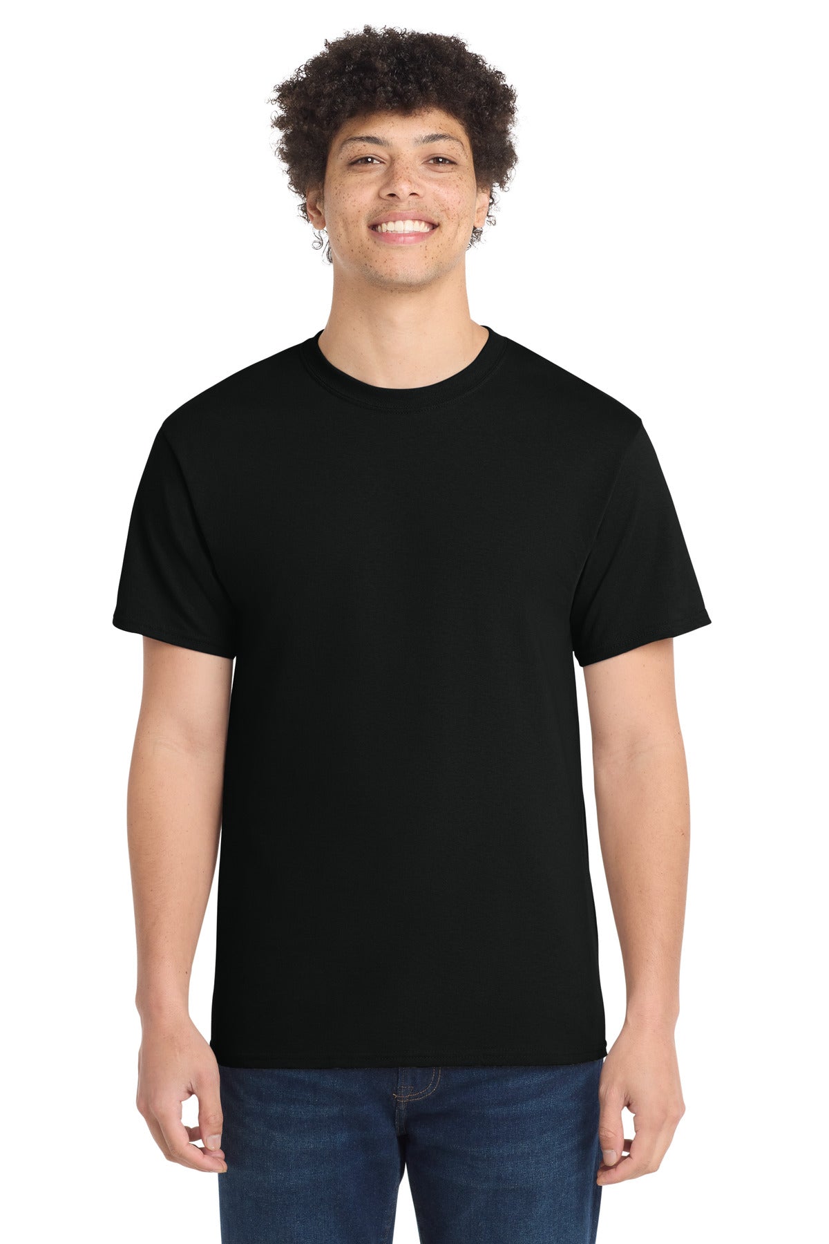 SanMar PC54T_jetblack_model_front.jpg